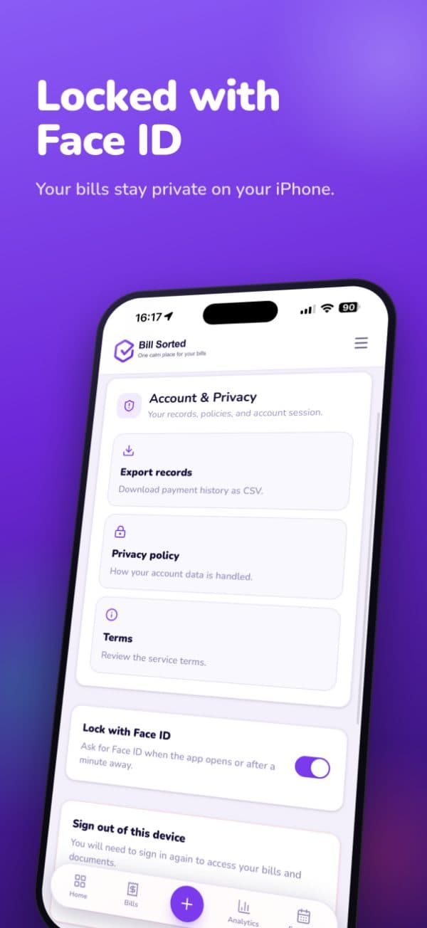 Locked with Face ID
